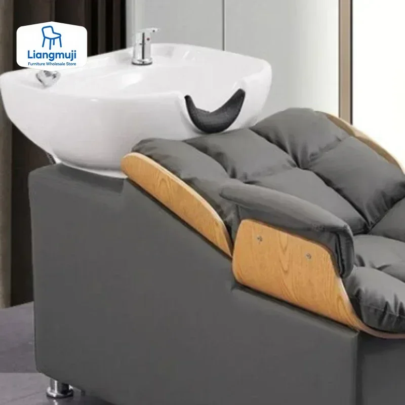 샴푸 의자 미용실 일본식 스파 가죽 등받이 세척 유닛 휴대용 워터젯 세척 태국식 마사지 침대 세면대 뷰티