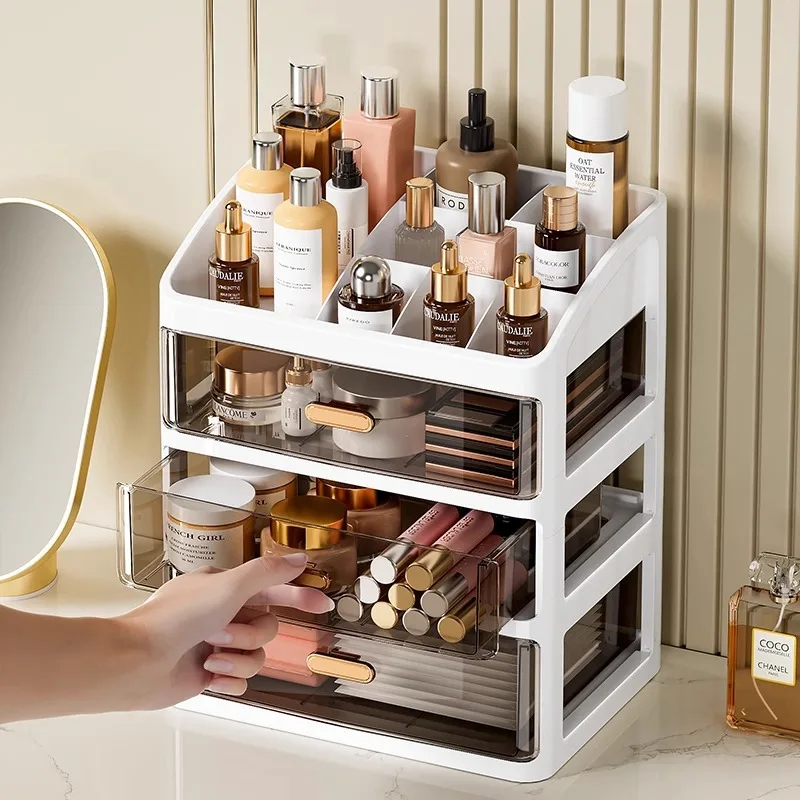 Cosmetic Organizer Jewelry Makeup Organizer Box Large Capacity Multi-functional Desktop Storage Drawer Makeup Organizer Box