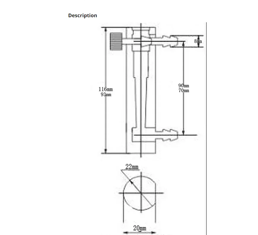 2024 Luft Sauerstoff Gas Durchflussmesser Durchflussmesser Caudalimetro Zähler Durchflussanzeige O2 Sauergen Gas Meter Durchfluss Gerät Schalter – Detail 1