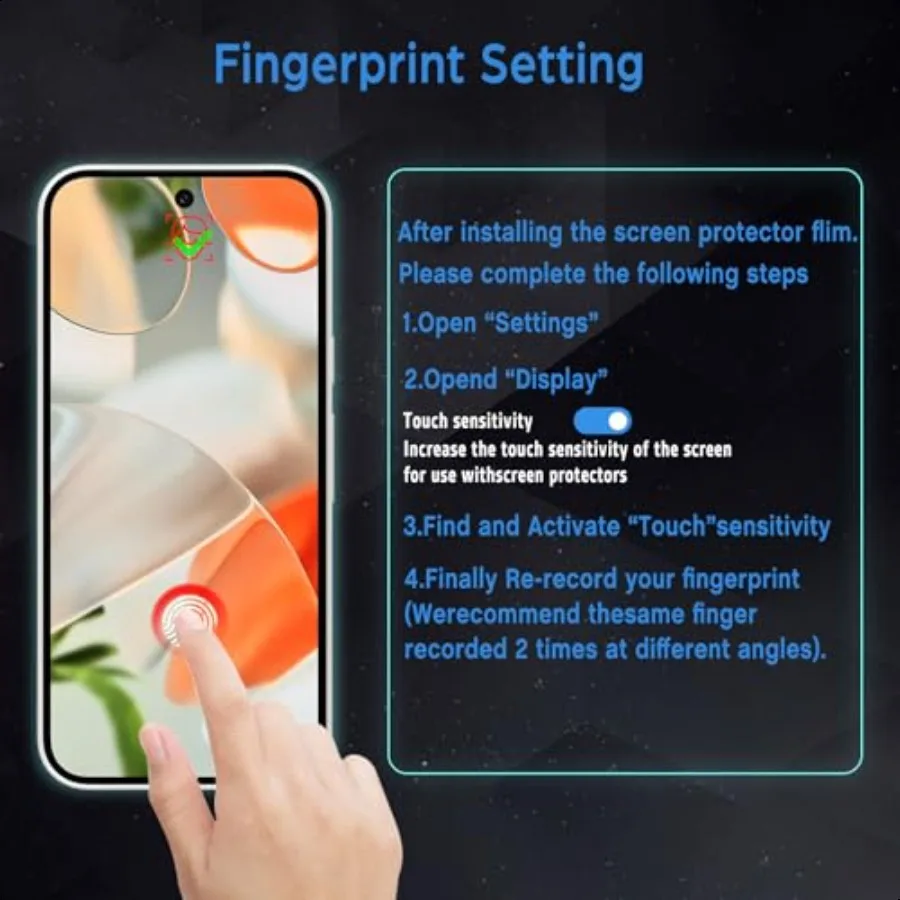 2 Pack Compatible with Google Pixel 9 Screen ProtectorFull Coverage 9H Tempered Glass Film HD Clear Scratch Resistant BubbleFre