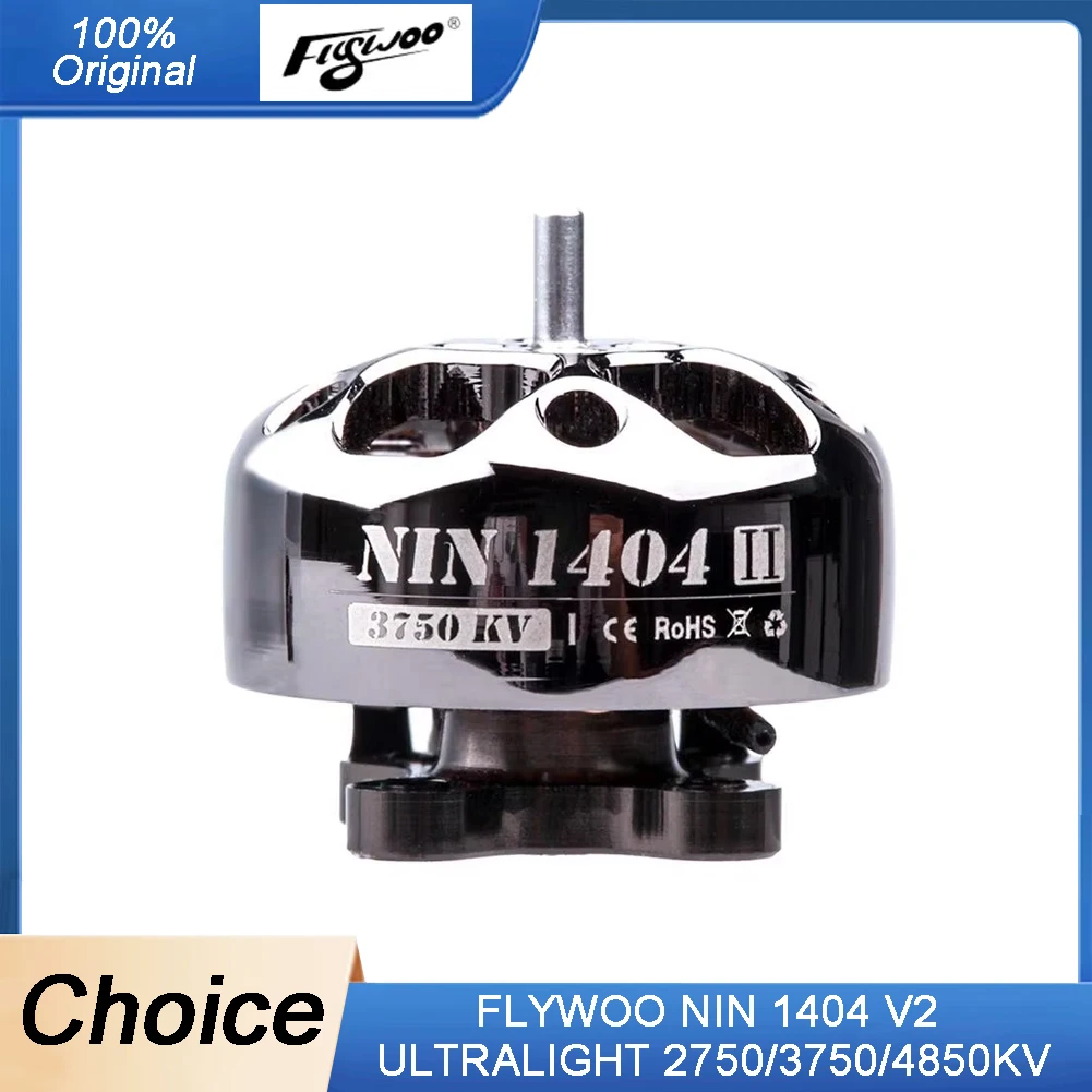 

FLYWOO NIN 1404 V2 ULTRALIGHT 2750/3750/4850KV motor suitable for Whoop and Toothpick drone fpv drone diy parts