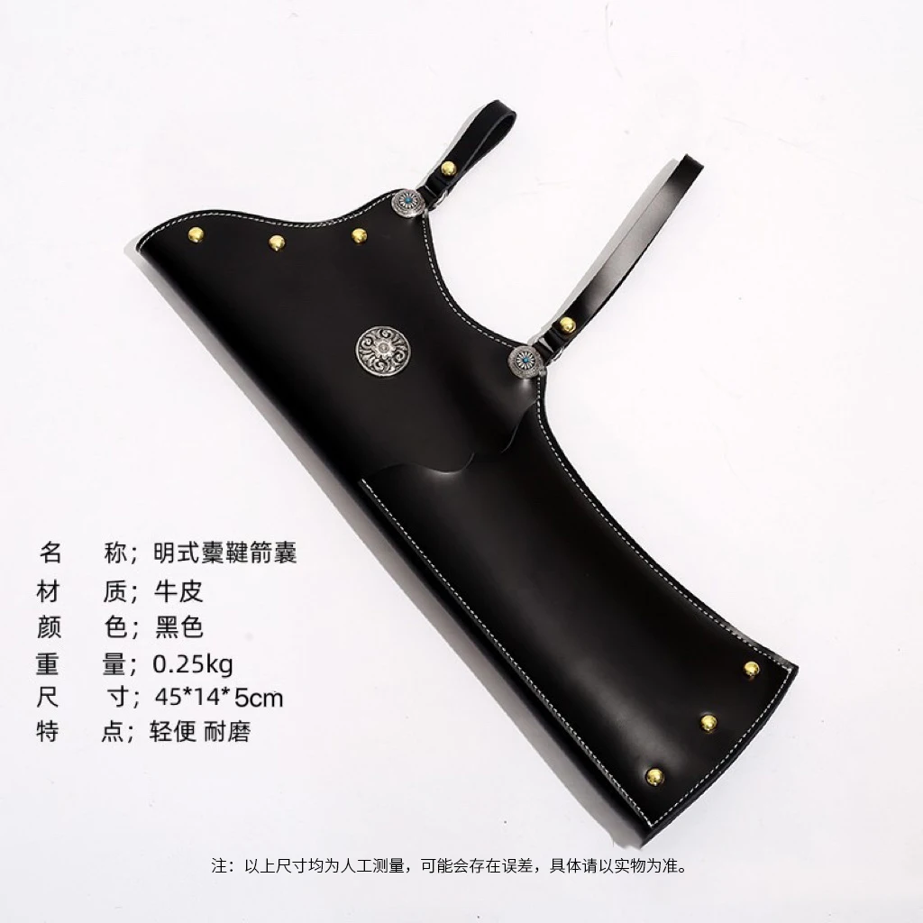 

Front/Back taken Cowhide Arrow Quiver Waist hanging Arrow Bag Holder Archery Hunting Shooting Practice accessory Can Holds 12pcs