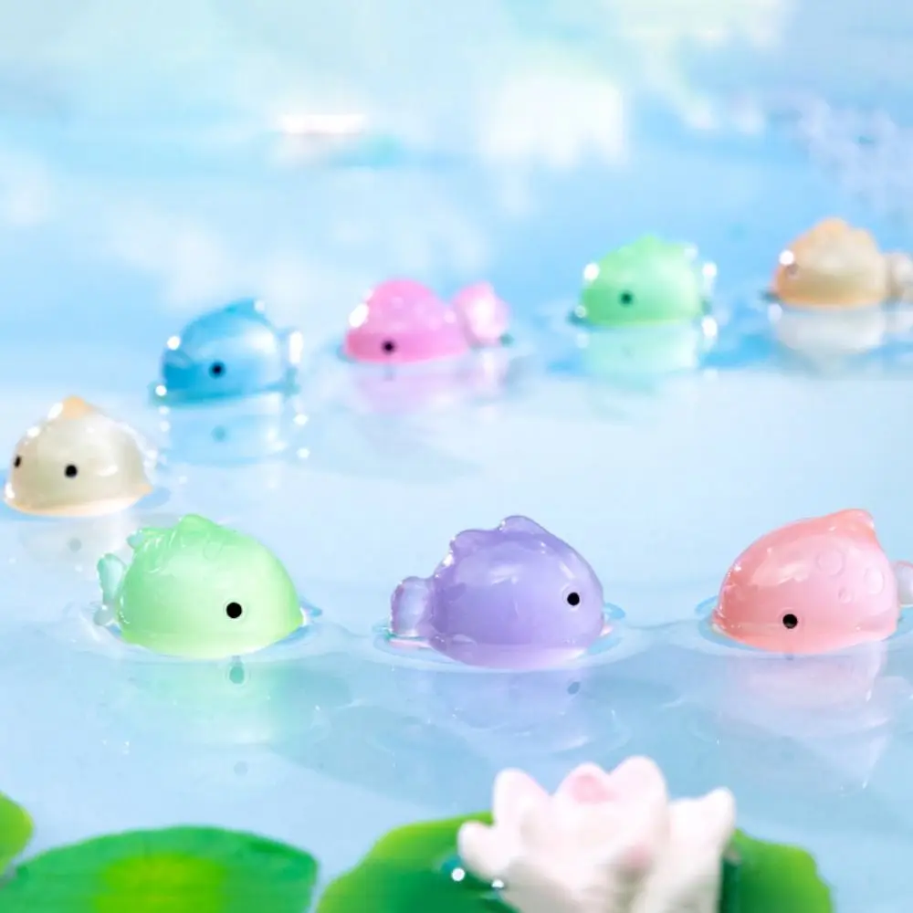 Cute Decorative Luminous Fat Fish Colorful Lifelike Fat Fish Landscaping Simulation Mini Fish Figures Fairy Garden