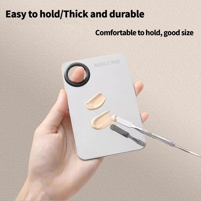 メイクアップファンデーションブラシ混合パレットステンレス鋼ファンデーション口紅アイシャドウミキサーパレットへらメイクアップツール