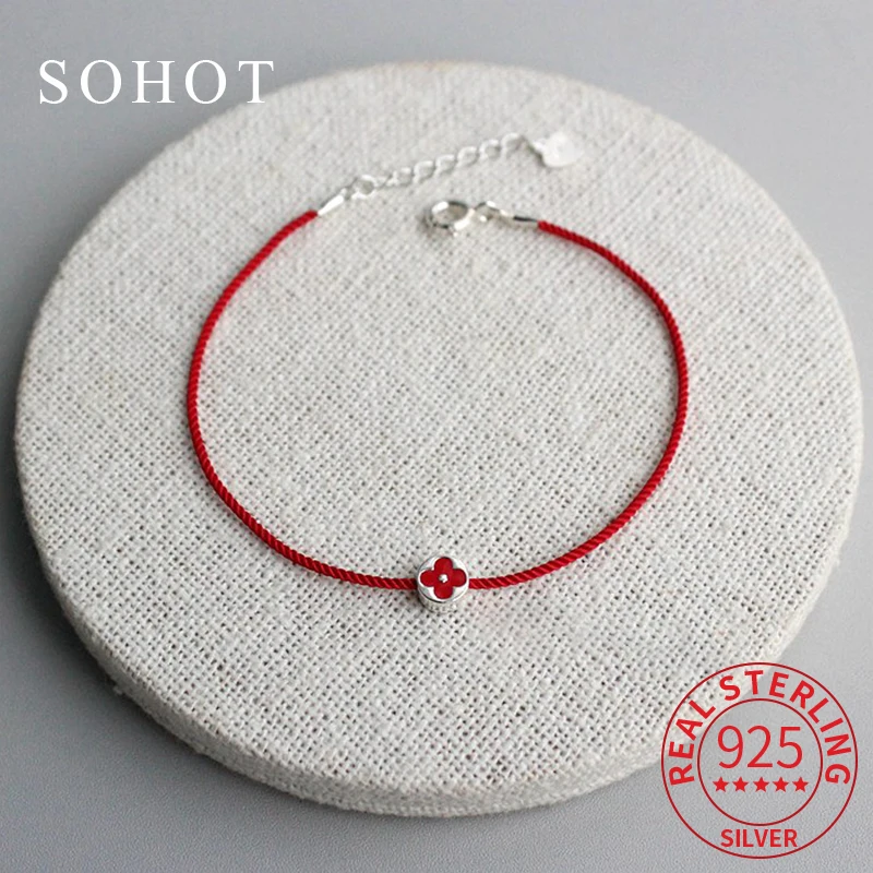 

Real 925 Sterling Silver Minimalist Personality Adjustable Chain Bracelet for Women Trendy Fine Jewelry Geometric Accessories