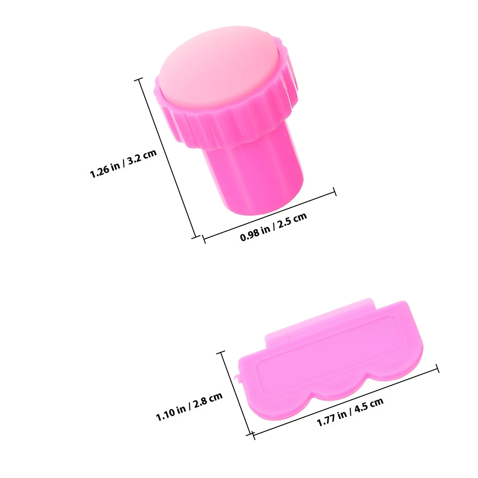 4 set Kit timbro per unghie in silicone per manicure fai da te Design artistico Strumento per nail art con punta per timbratura precisa e trasparente