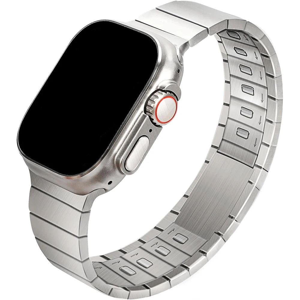 Stainless Steel Strap for Apple Watch Band 49mm 45mm 44mm 42mm Metal Magnetic Link Bracelet IWatch Series Ultra 2 8 7 6 SE Bands