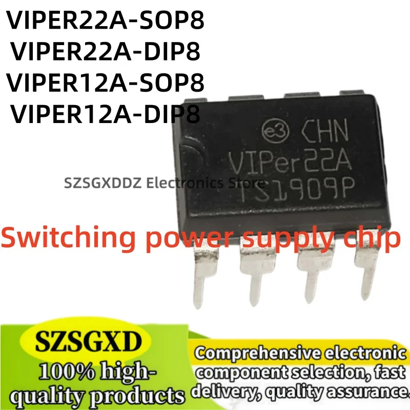 10-20Uds 100% nuevo quality VIPER12A DIP-8 VIPER22A VIPER12A VIPER22A SOP-8 Switching power supply chip In Stock