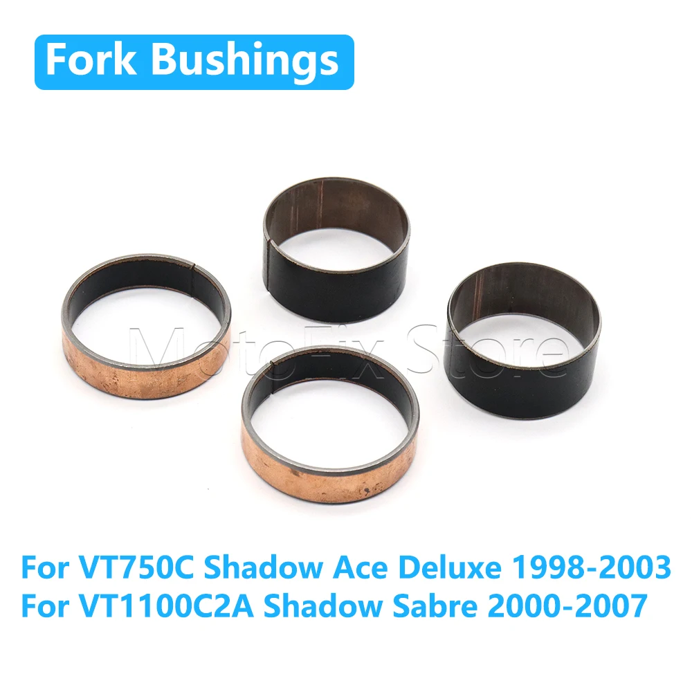 41MM For Honda VT750C Shadow Ace Deluxe VT1100C2A Shadow Sabre Fork Bushings External Guide Rails Shock Absorb Up Down Set 