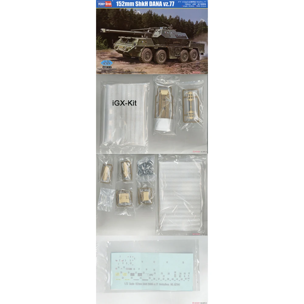 Hobbyboss 82941 1/72 Scale 152mm ShkH DANA vz 77 Self Propelled Howitzer Hobby Assembly Plastic Model Building Kit