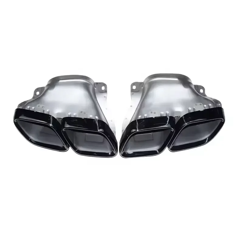 【Durable Practical Daria】 DEX.TY  GT 63 2019 Black-Plated Four-Outlet Stainless Steel Rectangle Exhaust Tip