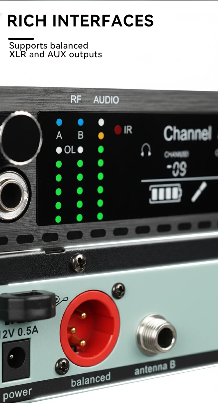 Paulkitson AD4G Drahtloses Mikrofonsystem Ksm11uhf Professionelles Einkanal-Monitor-Mikrofon für Karaoke-Auftritte – Detail 8