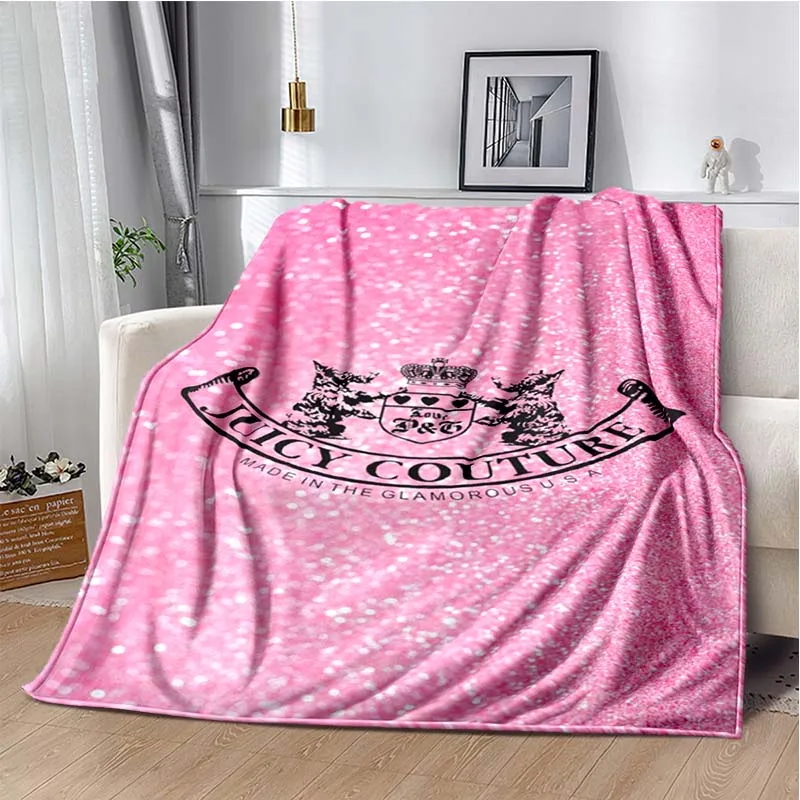 Fashion logo J-juicy-couture flannel Print Blanket Soft Comfortable Home Decorate Bedroom Living Room Sofa Blankets for Beds