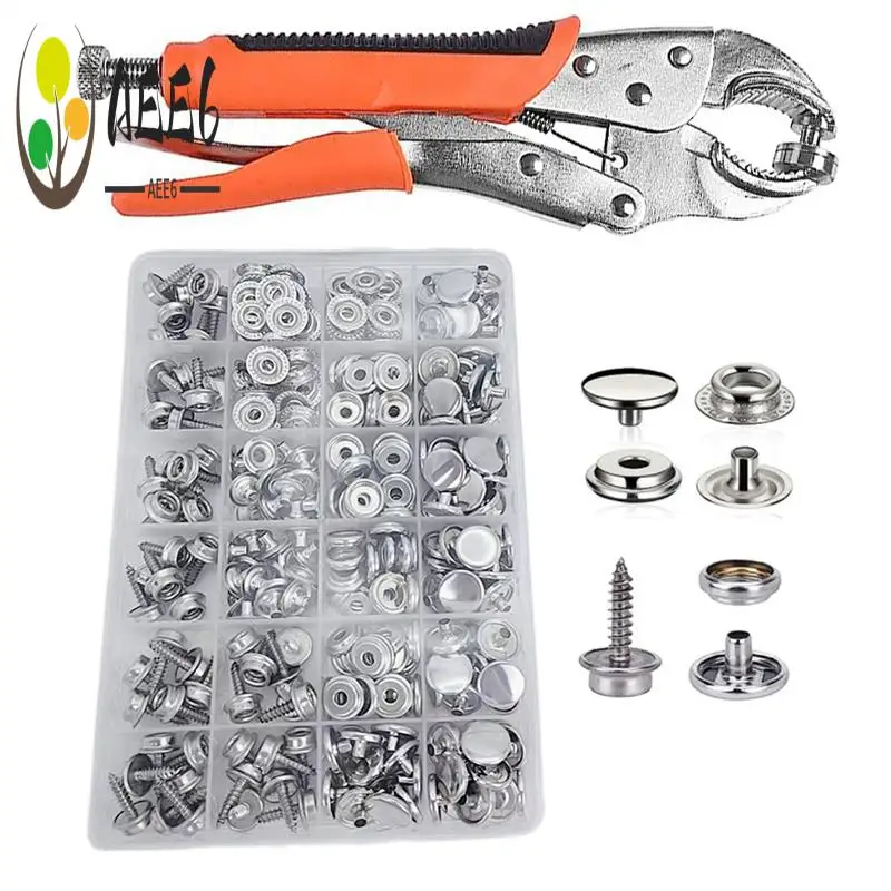 

AEE6-Набор застежек-застежек Регулируемые плоскогубцы + набор застежек-кнопков с набором застежек для холста, чехлов для лодок