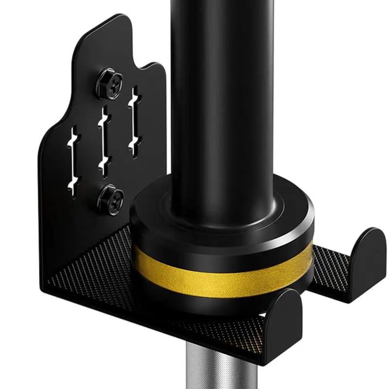 

Держатель для хранения штанги, вертикальная стойка для штанги, компактная противоскользящая металлическая сверхмощная полка для гантелей для домашних фитнес-центров, гаража