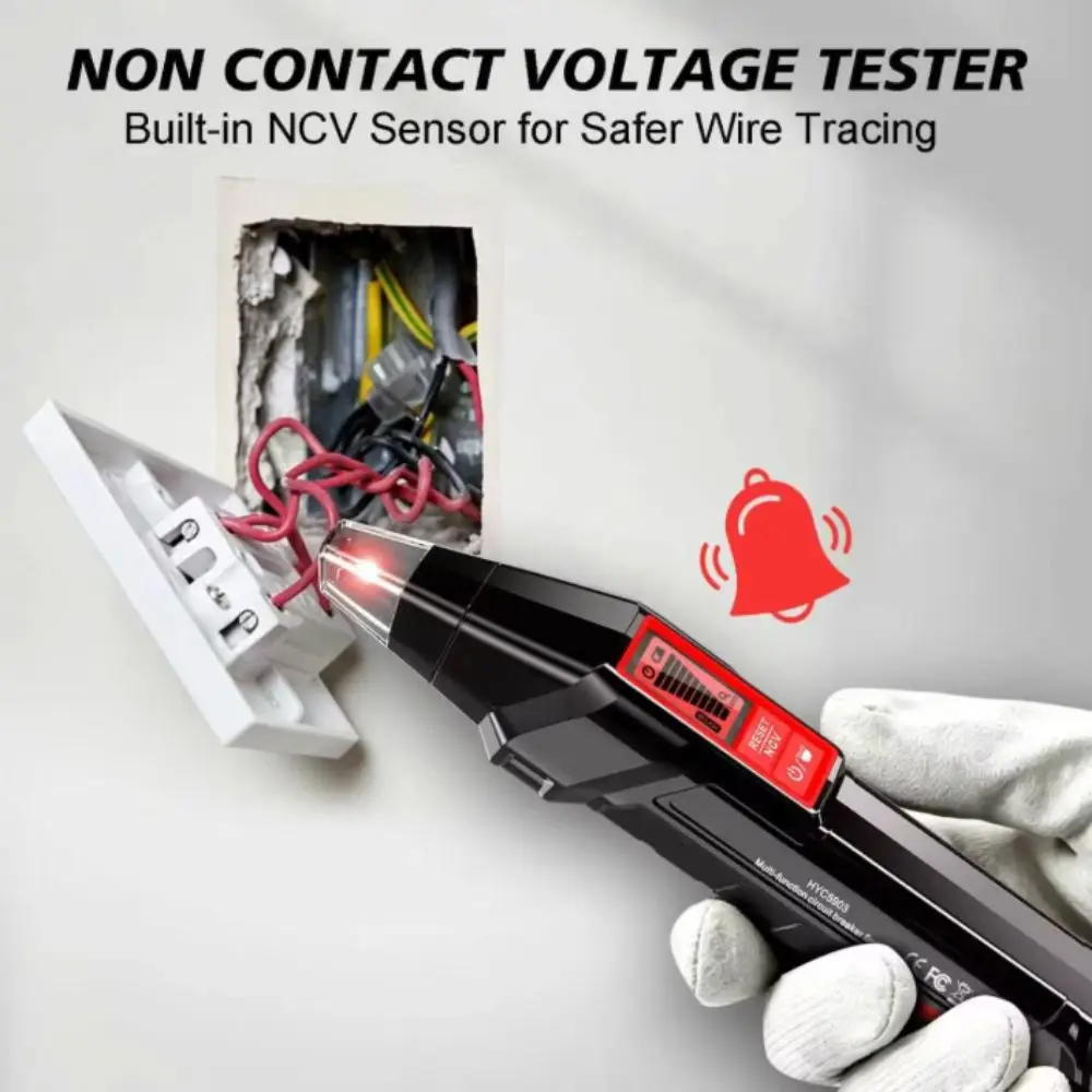 Handheld Receiver Circuit Breaker Finder Digital Display Branch Line Review Outlet Wiring Tester Automatic Detection for US Plug