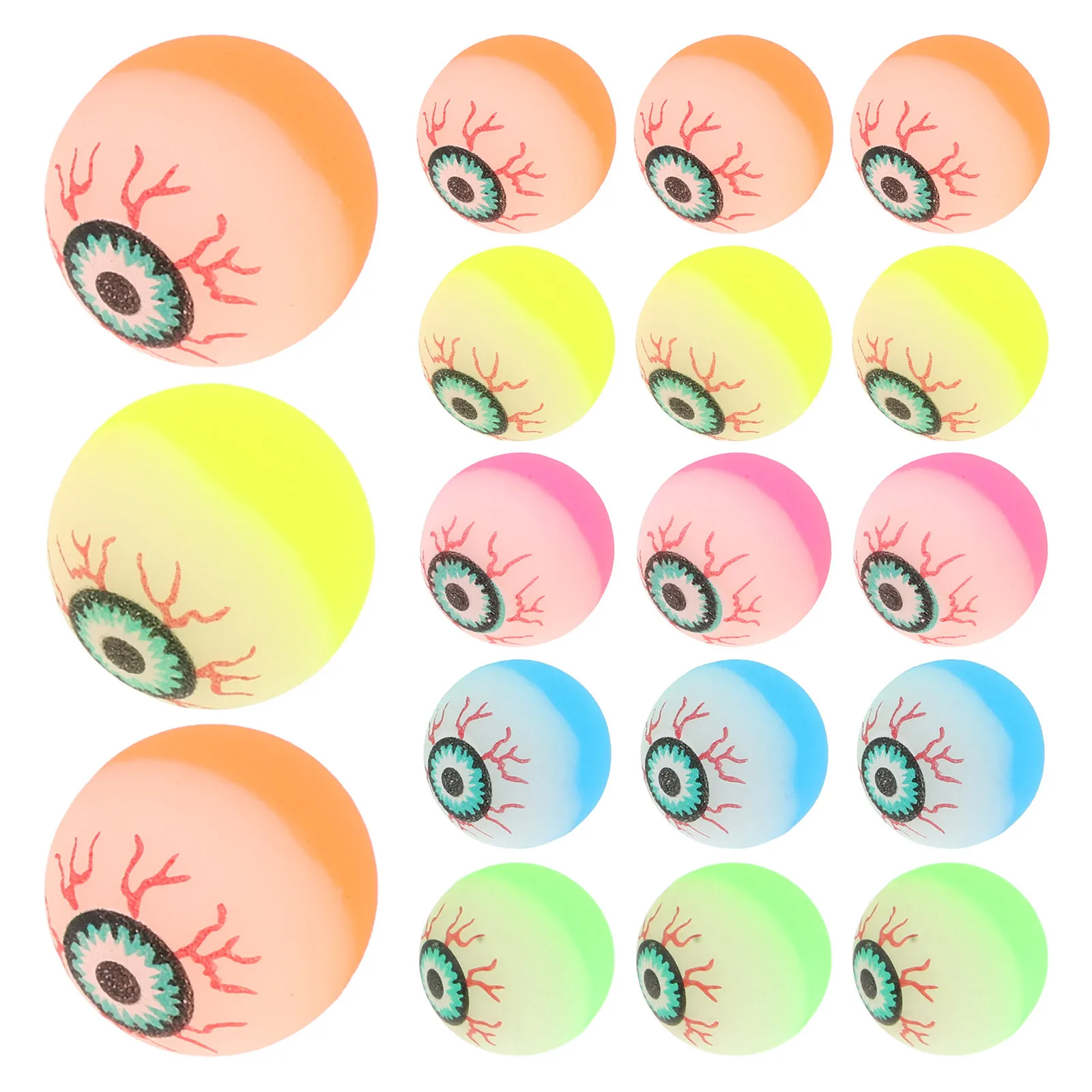 

40Pcs Halloween Eyeball Bounce Balls Premium Elastic Playing Balls for Children Party Entertainment Unique Gift Idea Spooky