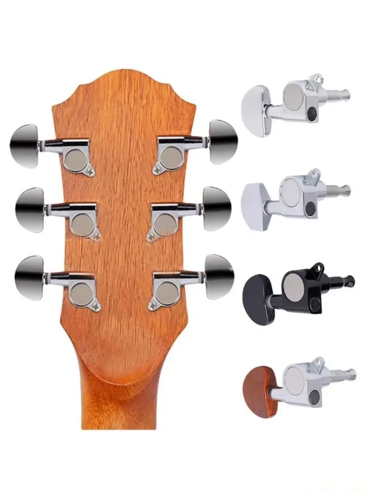 M5TC 6Pcs 3L3R Guitar String Tunings Pegs Sealed Machine Head Tuners Tunings