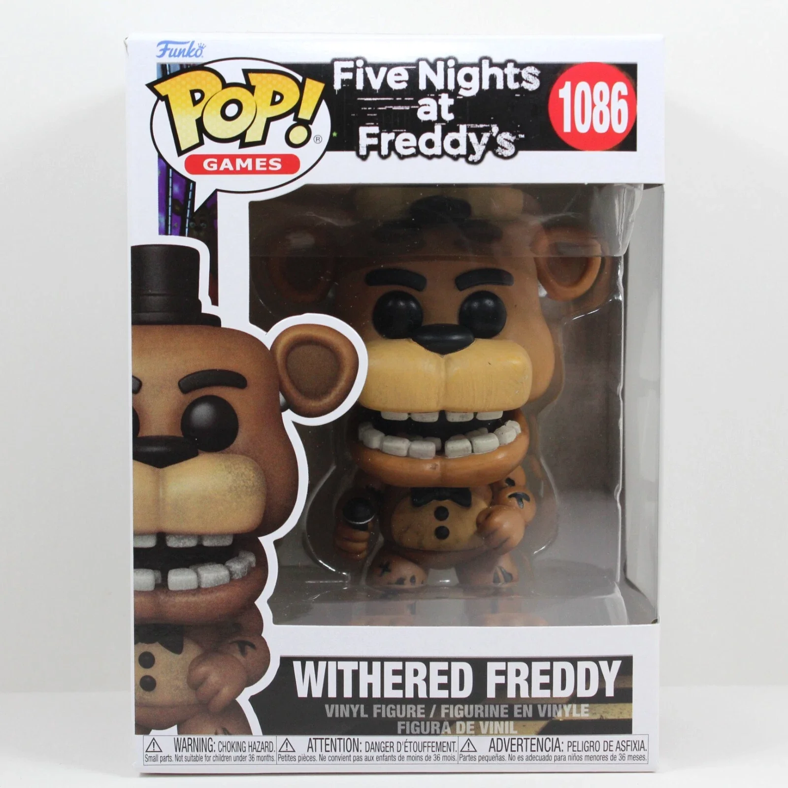 Figuras de cinco noches en Freddy marchita Freddy 1086 Funko Pop 4,3 pulgadas figura de vinilo coleccionable edición limitada modelo juguete para regalo
