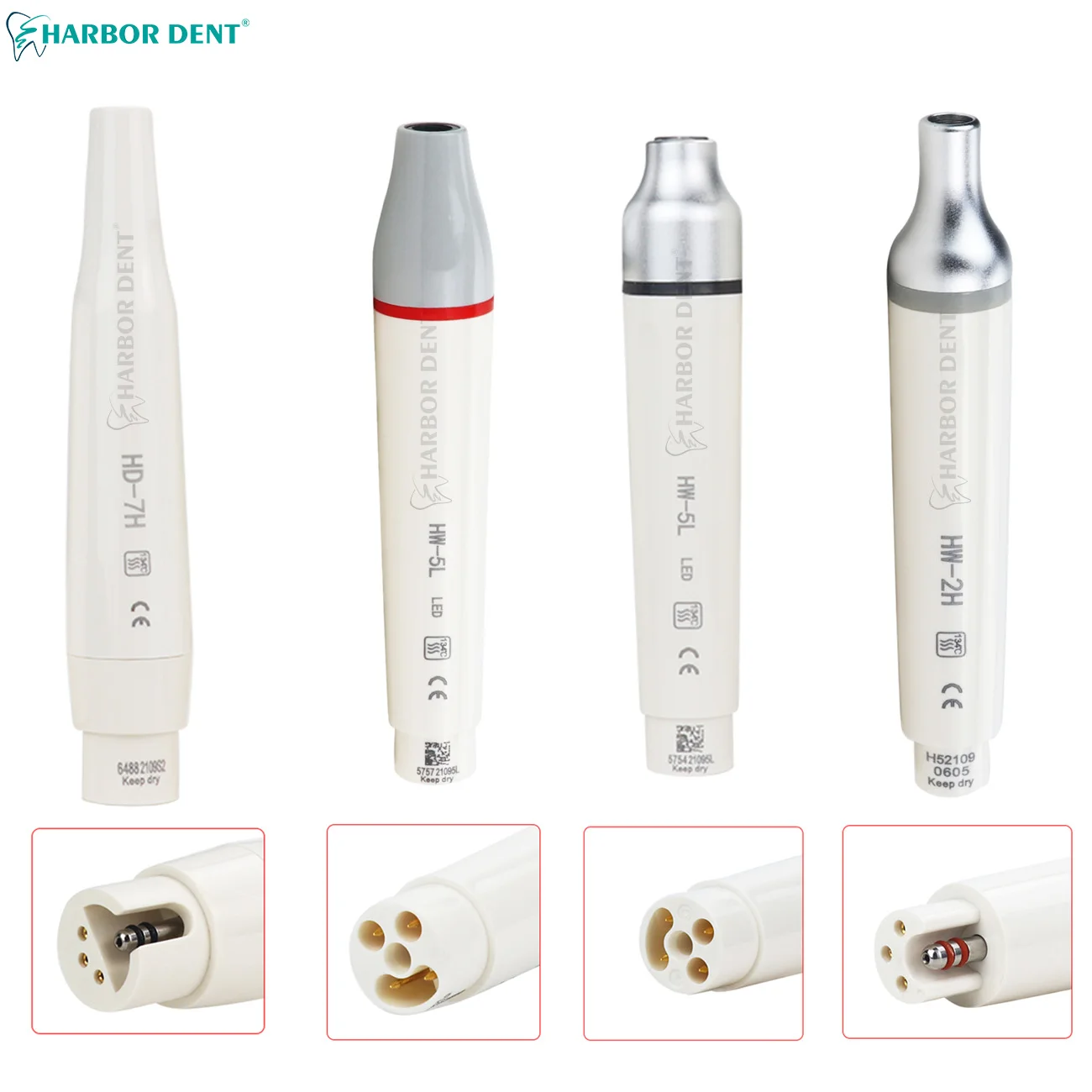 

Dental Ultrasonic Piezo Scaler Handpiece HD-7H/HW-5L/HW-2H 135° Sterilized Teeth Cleaning Instrument Dentistry Tools