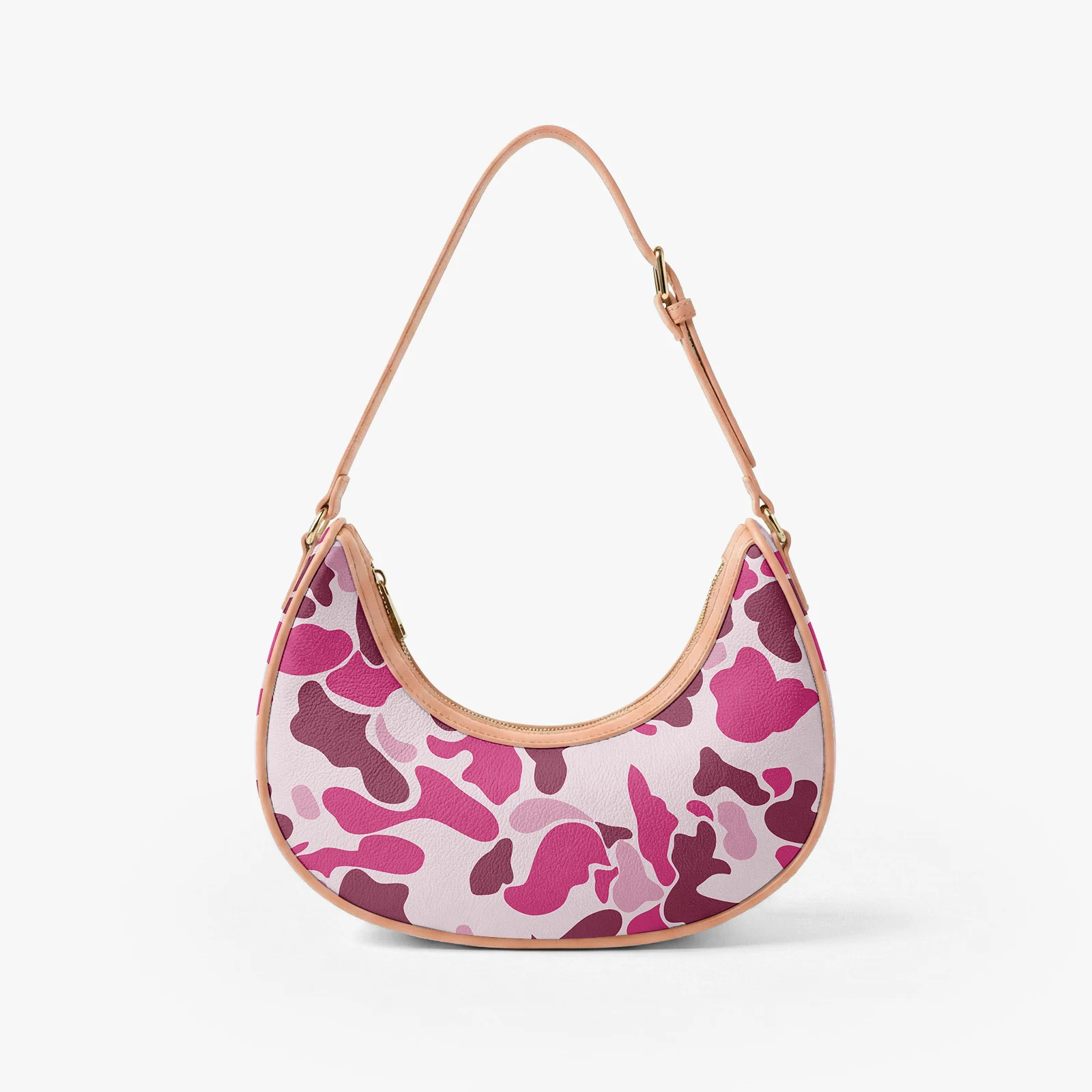 

Новая женская сумка-полумесяц из искусственной кожи в стиле красного камуфляжа с принтом Cloud Camo, прочная и долговечная, на плечо, с петлей для ношения под мышкой