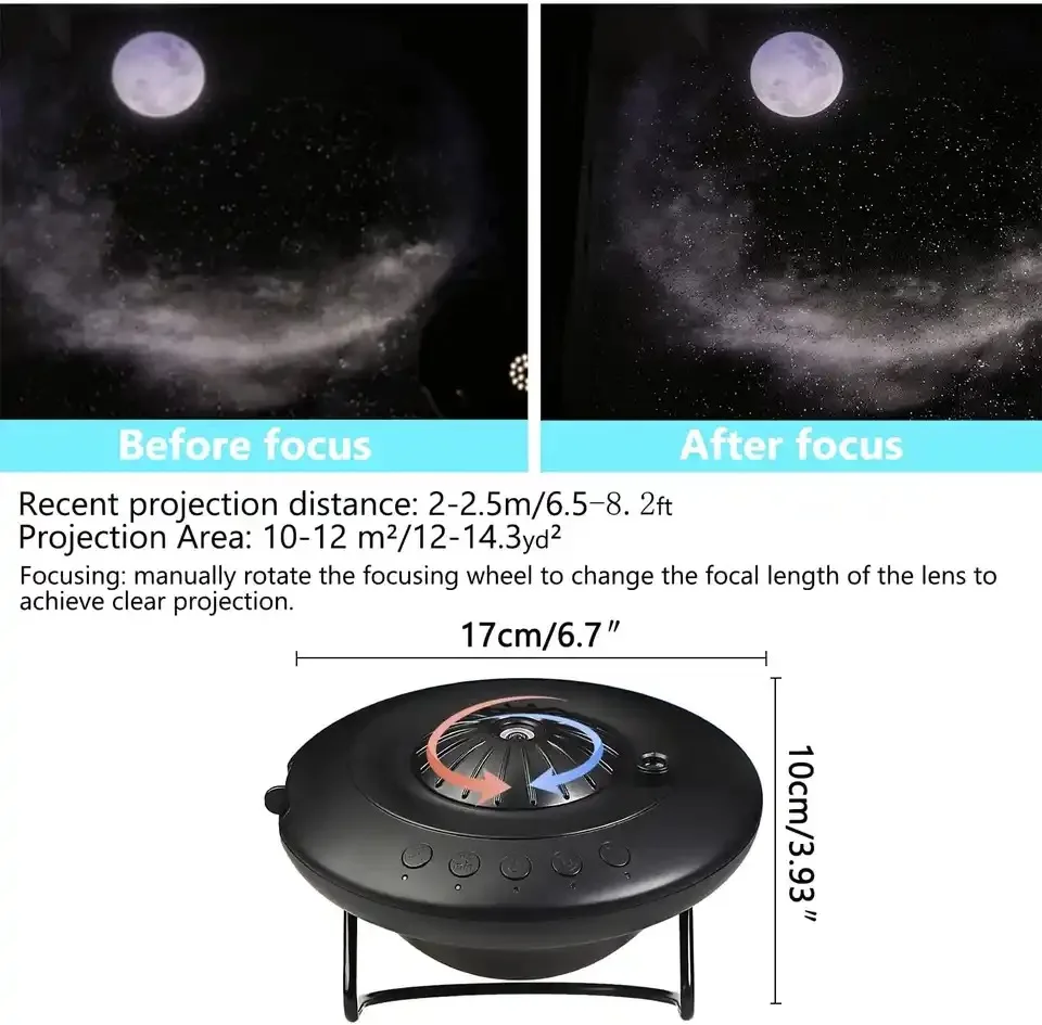 UFO 스타 프로젝터 야간 조명, 최신 버전, 8 in 1 천문관 프로젝션, 갤럭시 별이 빛나는 하늘 프로젝터 램프, 어린이 방 선물