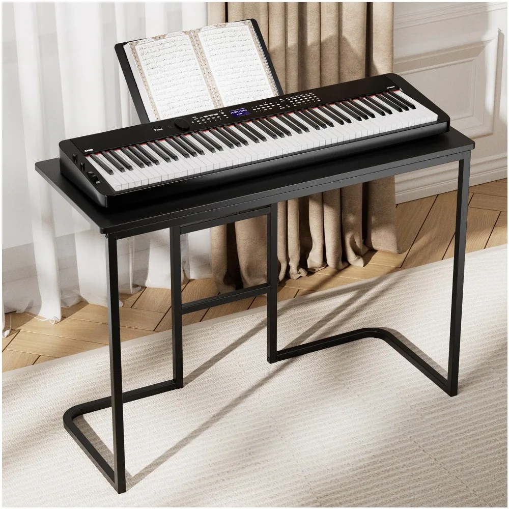 Piano Stand, Piano Keyboard Stand, Keyboard Stands for Kids and Adults - Compatible with 54-88 Key Electric Pianos (Black)