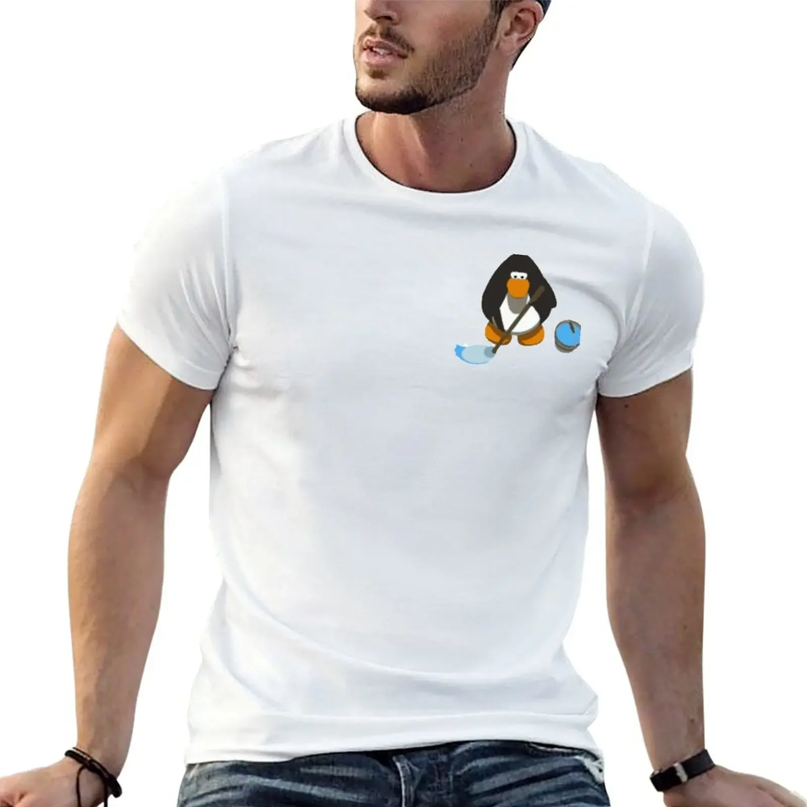 Club penguin Mop T-Shirt tshirts personalised graphic t shirts oversized t shirts for men