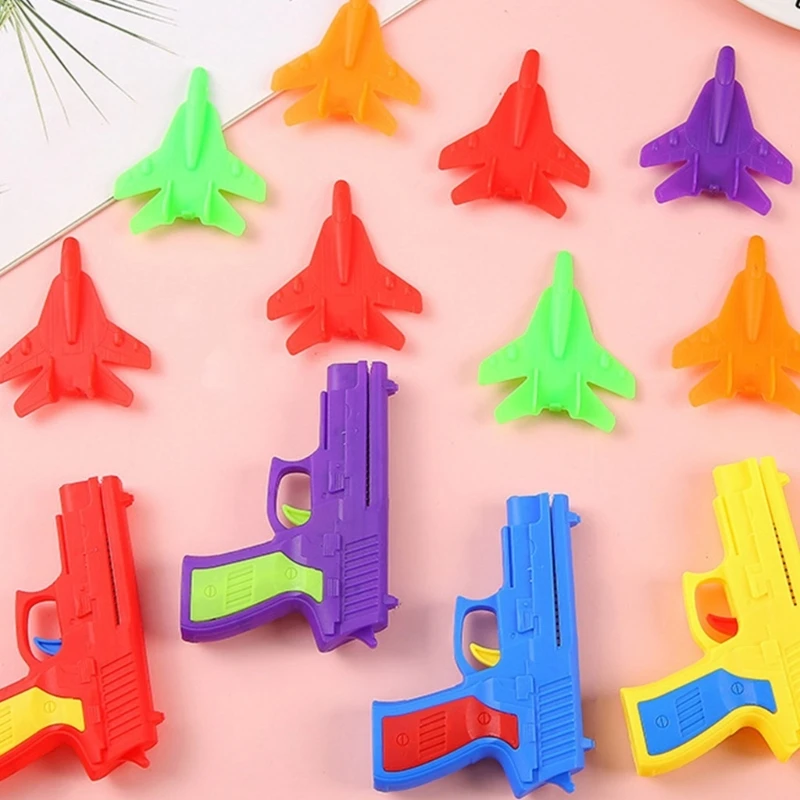 Pistolets d'avion à lancer à la main pour enfants, jouet d'avion de lancement en plein air, remplisseur de sac Goodie, pistolets d'éjection interactifs, jouet de fête