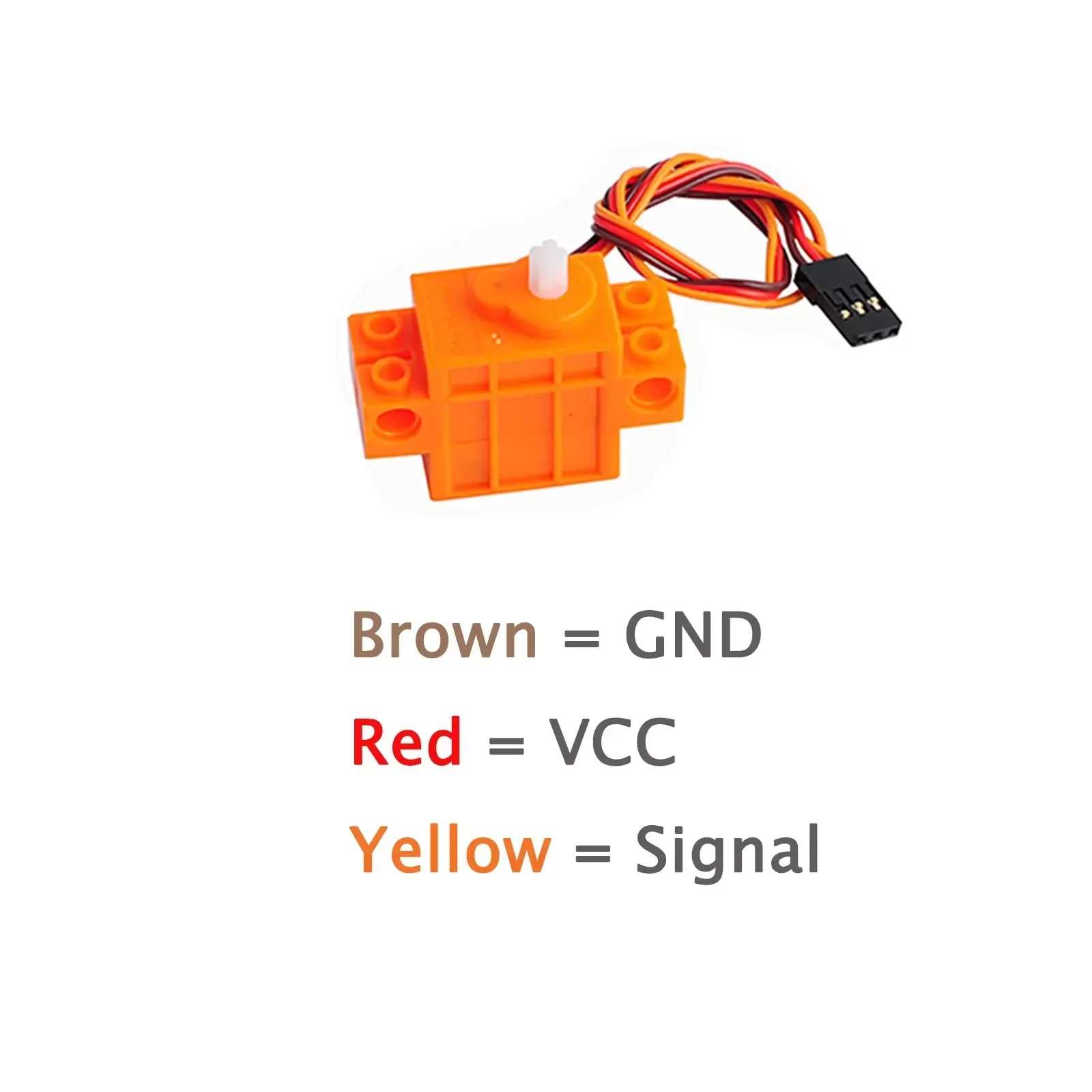 4Pcs Geekservo 360° Programmable Servo Motor for Microbit - High Precision, PWM Control, Orange