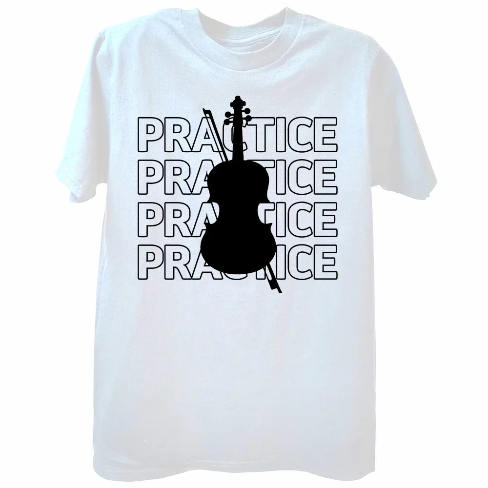 Ling Ling Violin Practice 40 Hours A Day T Shirts Streetwear Short Sleeve Birthday Gifts Summer Music T-shirt Mens Clothing