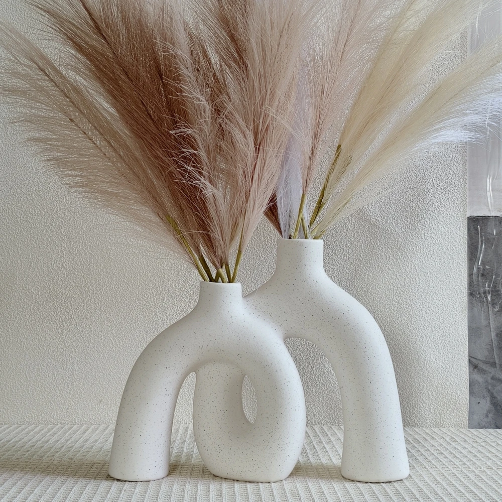 

CAPIRON Cream White Hug Vase Abstract Couple Figurines Modern Nordic Art Boho Ornament Bookshelf Interior Decoration Living Room