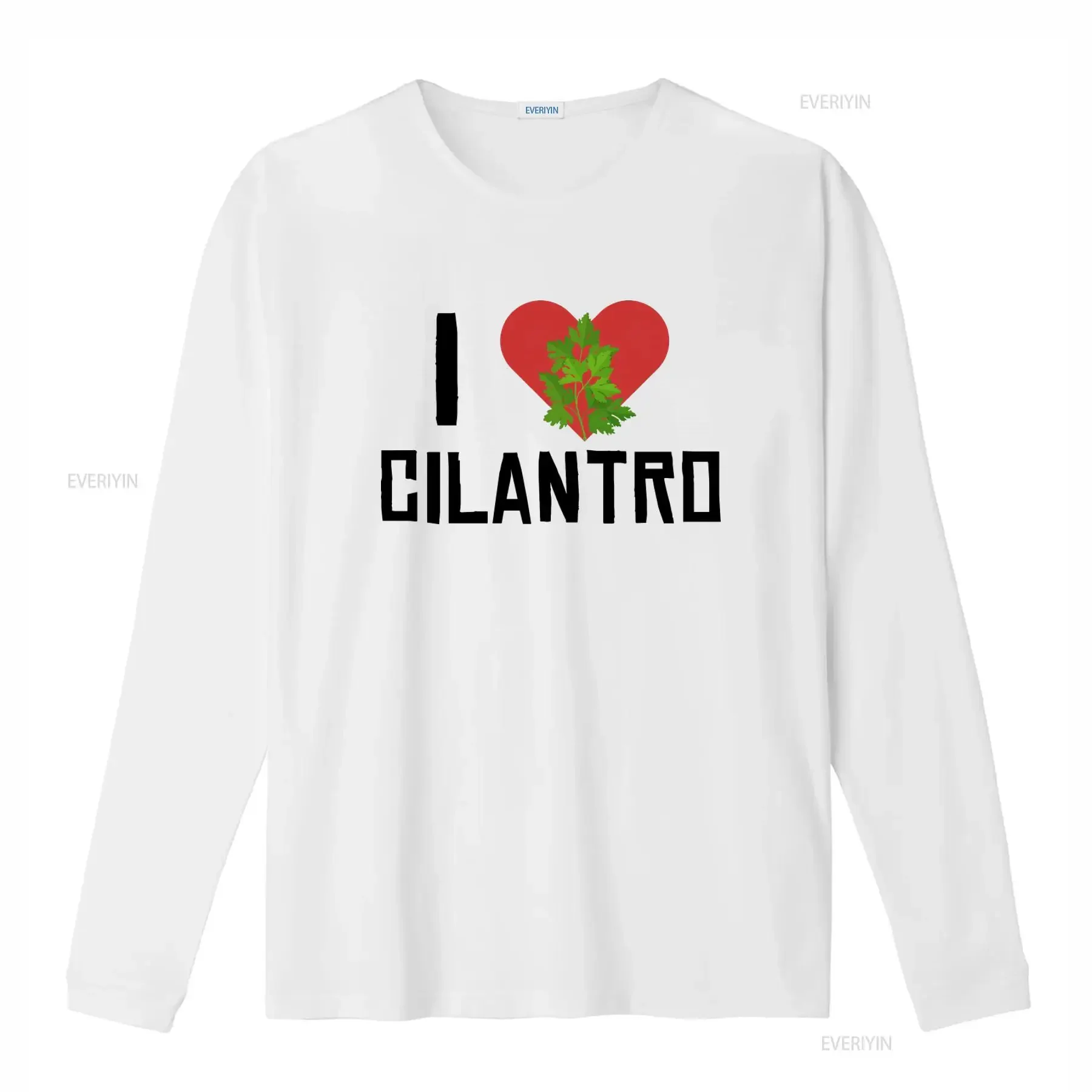 I Love Cilantro T Shirt Perfect for Cooking Enthusiasts Unique Herb Print Design vintage Washed Casual fashion designer clothes