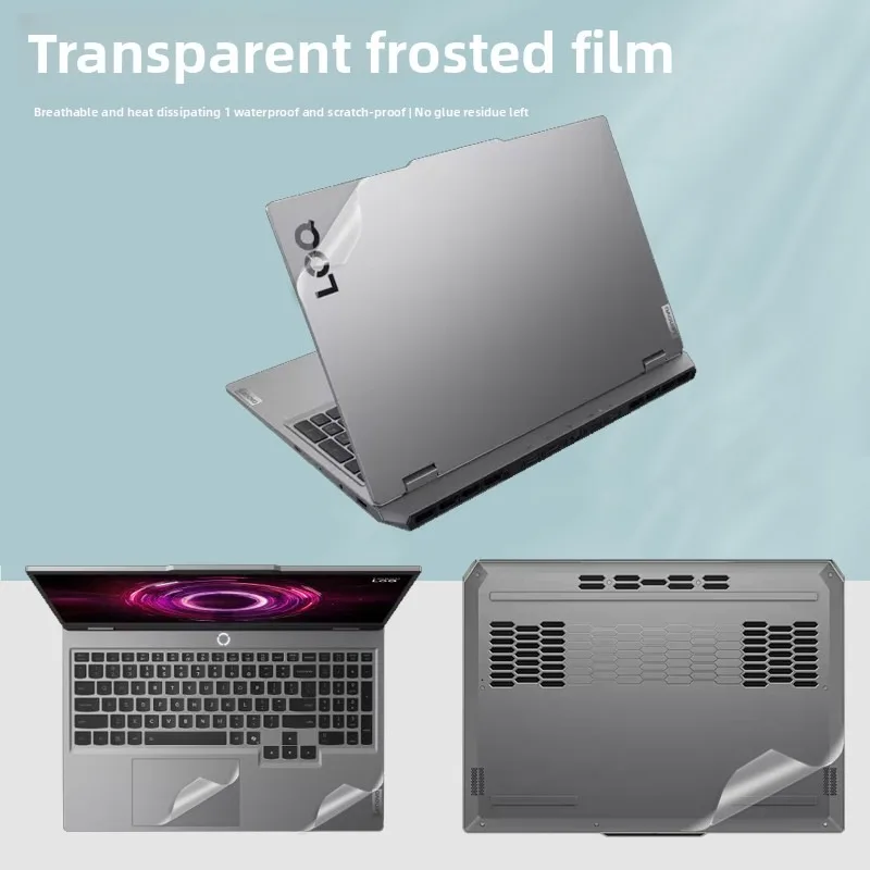 For 15.6inch Lenovo LOQ 15IRX10 15IRX9 15IRH8 Laptop transparent frosted body sticker easy to cut protective film.