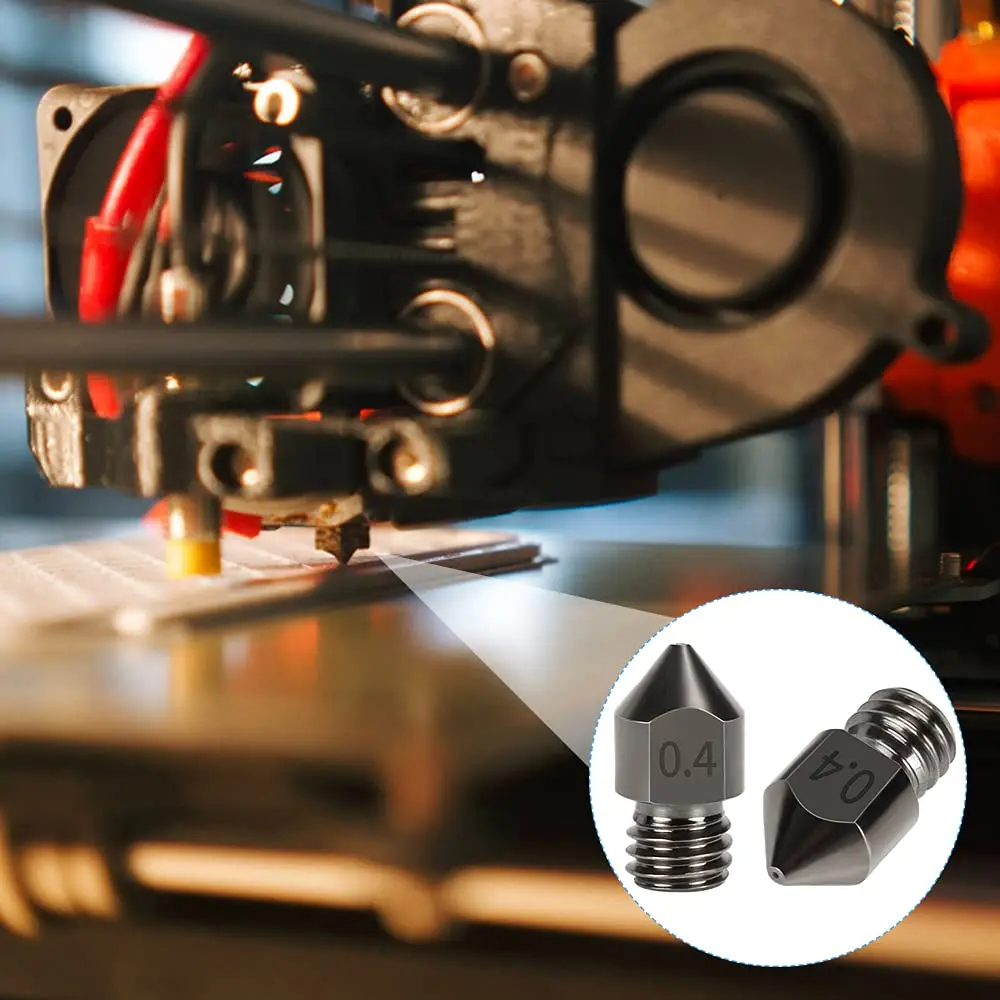 3D-Druckerdüsen, gehärtete Stahldüsen, Extruder MK8 0,2/0,4/0,6/0,8/1,0 mm für CR-10/Ender 3/Ender 3S/5/6 – Detail 8