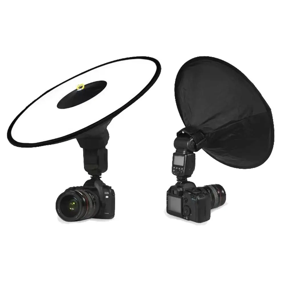 Collapsible Softbox Diffuser Round Cone With Storage Bag Camera Diffuser Reflector Folding 42cm Diameter Flash Diffuser