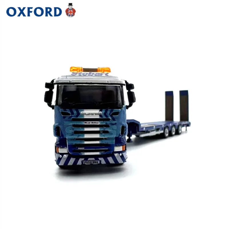 Caliente Oxford Scania Semi bajo remolque camión coche modelo aleación simulación colección ornamento 1:76 regalo de cumpleaños para niño