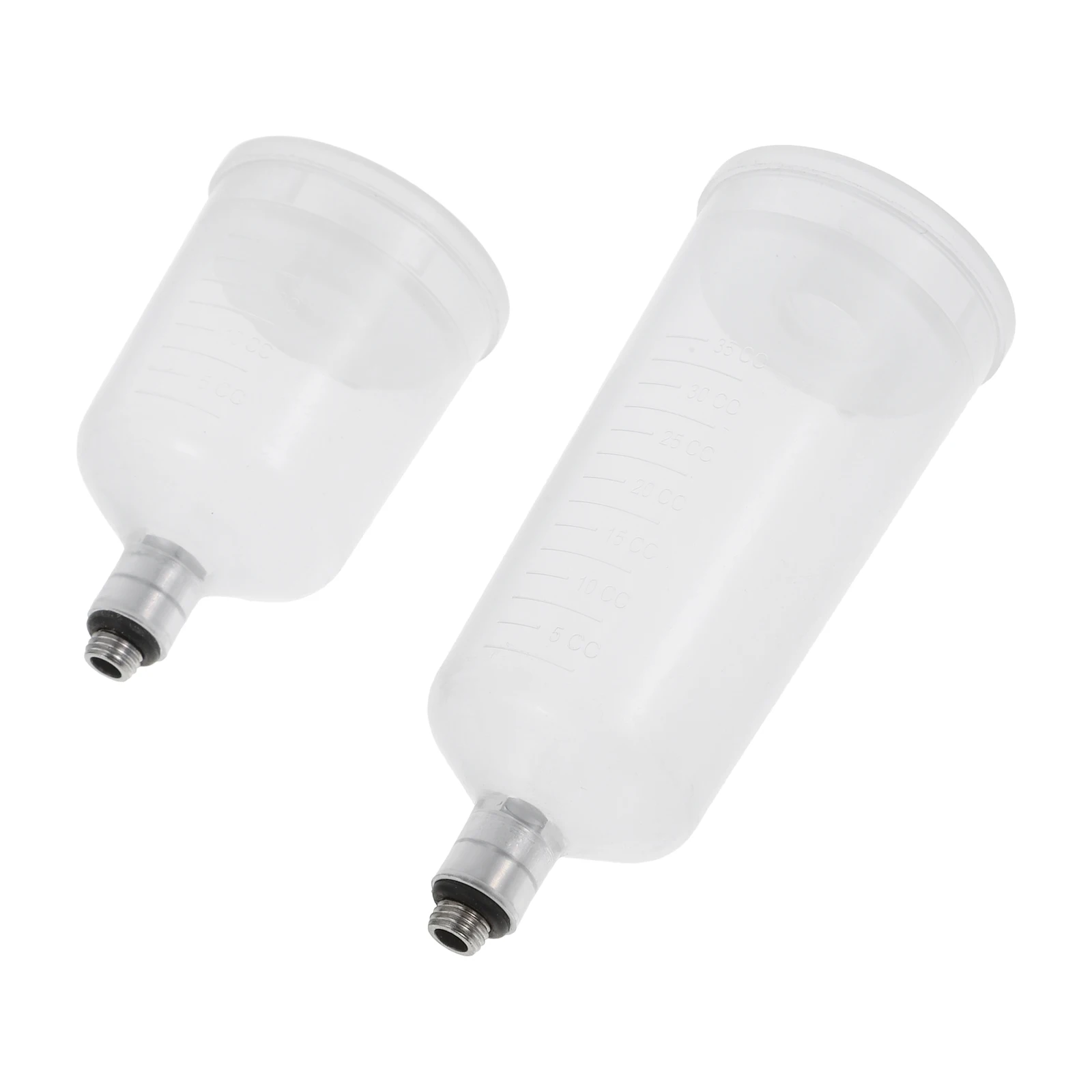 

2PCS Airbrush Paint Bottles Set Clear Material Cups Easy Clean Portable Supplies Model Car Cake Nails Makeup Applications
