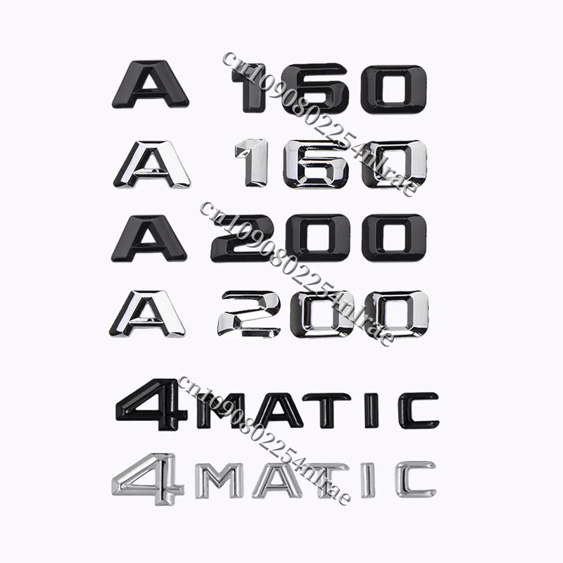 

A160 A180 A200 A220 A250 A260 letter logo car sticker for mercedes benz A class refit rear boot label trunk badge