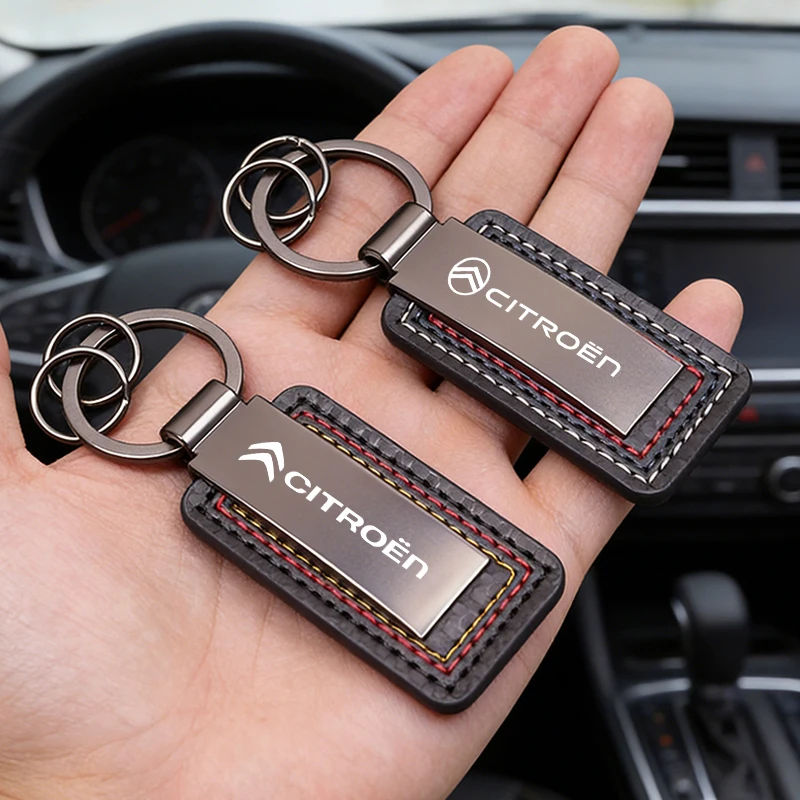 Chaveiro de Metal Exclusivo para Carro com Emblema de Válvula para Citroën C4 C3 C5 C5X e-C4 X C-Elysee Berlingo C1 C6 C2 C-Crosser AIRCROSS