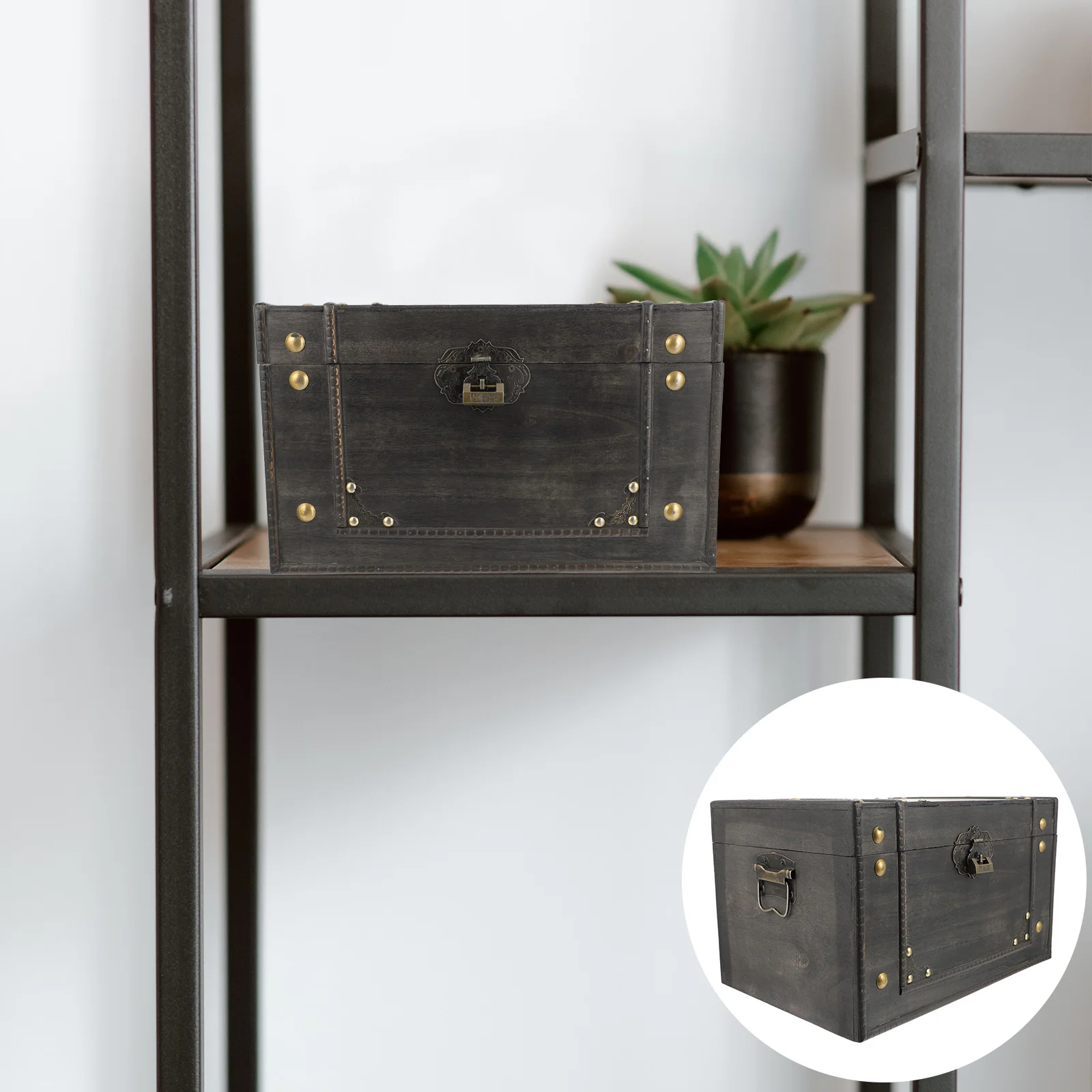 

Wooden Storage Box for Jewelry Organizers Small Keepsake Vintage Chest Container Decorative Home Accessories