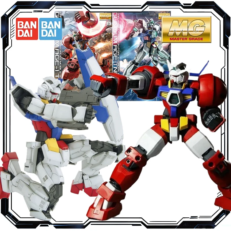 بانداي الأصلي GUNDAM أطقم منمذجة MG 1/100 GUNDAM AGE-1 تيتوس أطقم منمذجة ألعاب شخصيات الحركة للبنين بنات أطفال هدية الكريسماس