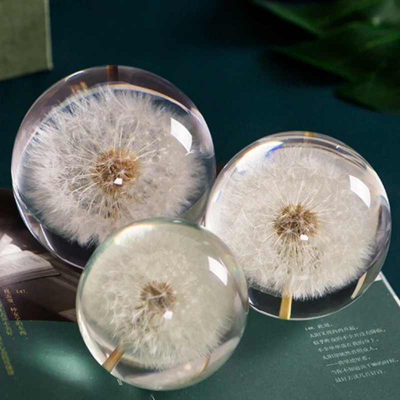 8CM Dreamy Flower Crystal Ball, Various Flower Decorated Dreamy Balls