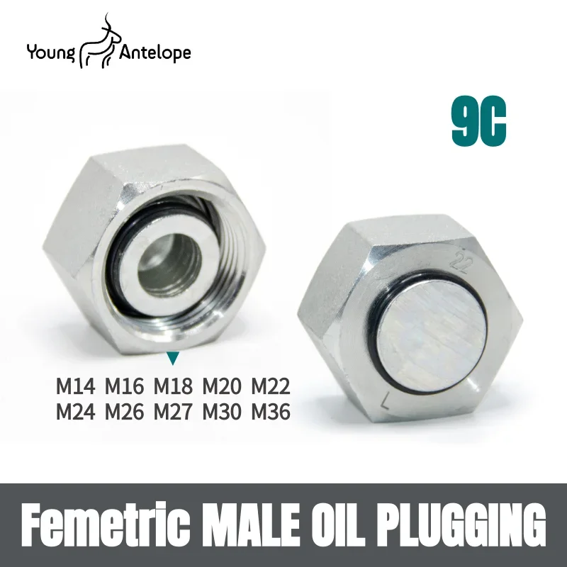 Metric Female Thread H-type 24 Degree Cone Sealing Ferrule Type Oil Plug high pressure Hydraulic Joint M16 M18 M22 M30 M45