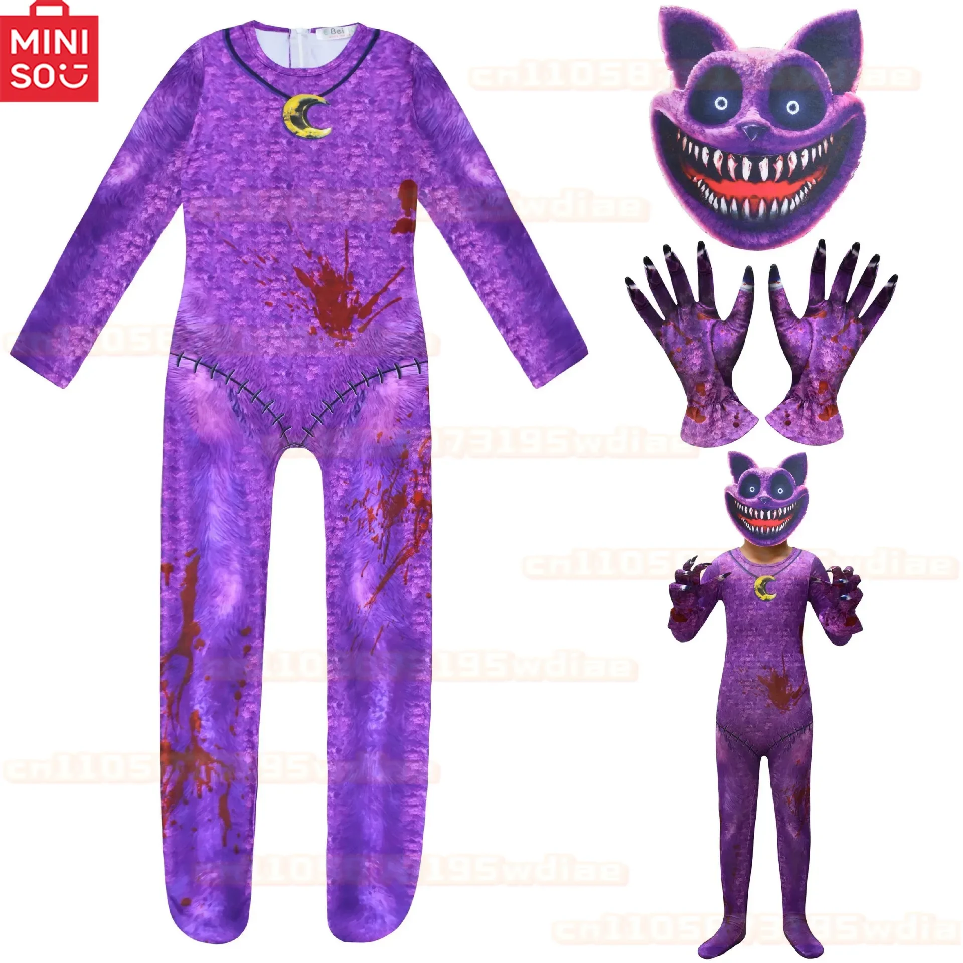 

Kids Halloween Horrible Catnap Cosplay Costume Scary Dogday Costume Jumpsuit Mask Gloves Boys Girl Game Role Play Clearance Sale