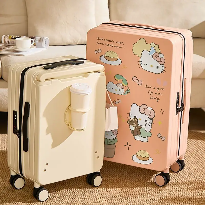 

Kawaii Hello Kitty Sanrio Cute Pull Box Wider Suitcase Card Student Suitcase Christmas Birthday Gift for Children for Girls