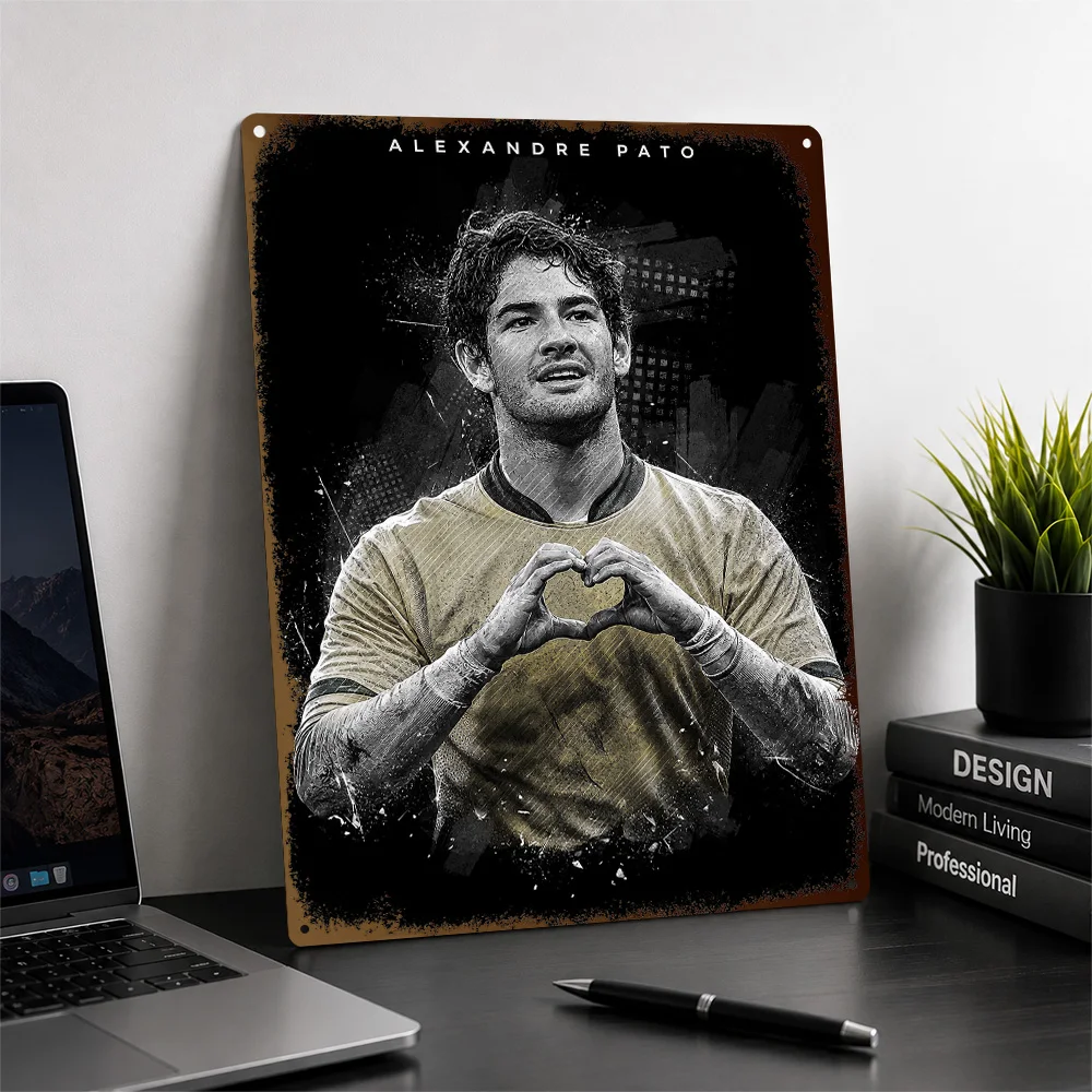 Alexandre Pato Football Printed Poster Customized Metal Sign Club Hero Design Wall Art Perfect For Dedicated Fans In Game Room