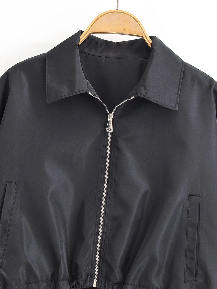 النمط الأوروبي والأمريكي الخريف والشتاء موضة جديدة الملابس النسائية متعددة الاستخدامات طية صدر السترة طويلة الأكمام سترة قطنية قصيرة