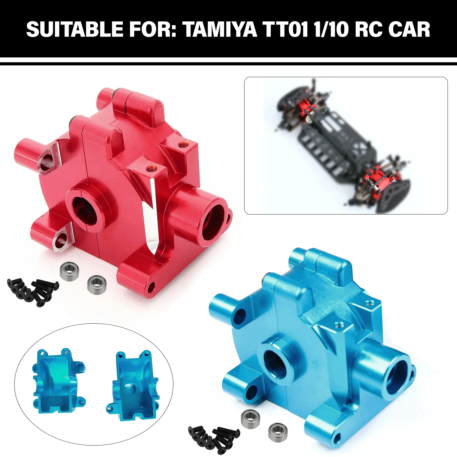 TT-01 Metal Gearbox Case for 1/10 RC Tamiya TT01