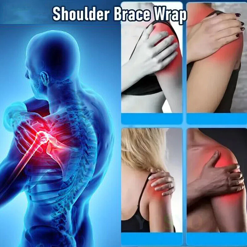 Adjustable Shoulder Support Strap Double Bandage Cross Compression Shoulder Brace Protector Strap Posture Correction Bandage